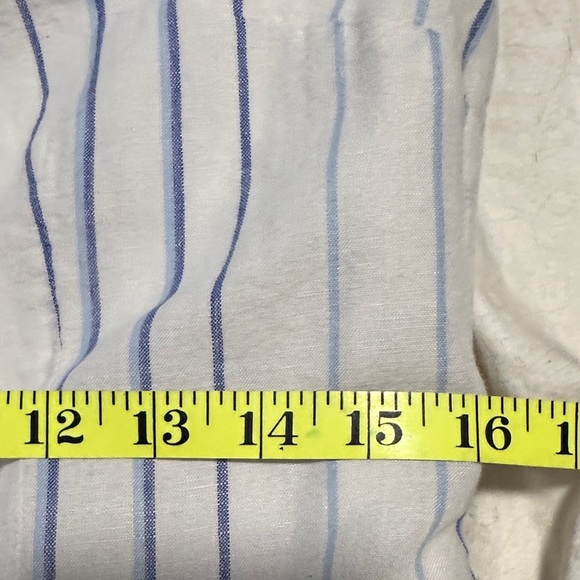 Talbots White and Blue Striped Maxi Dress - Picture 8 of 12